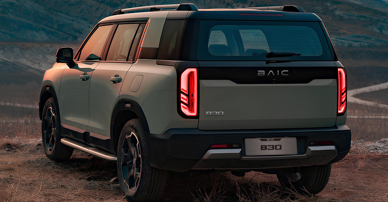 BAIC BJ30e rear three-quarter view