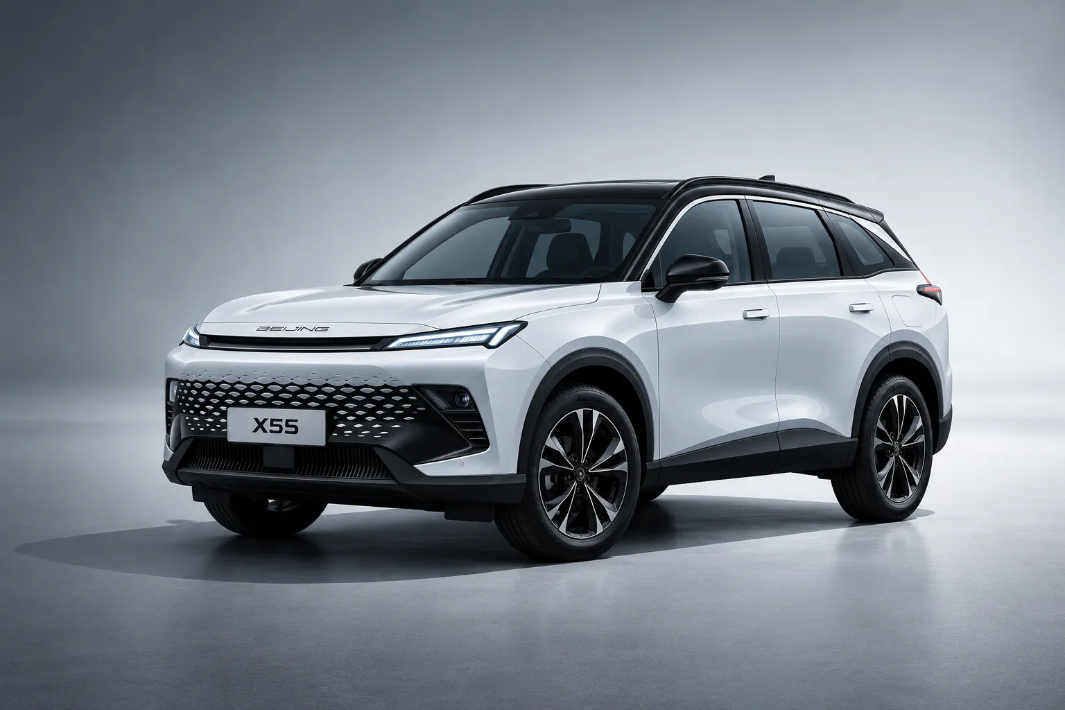BAIC X55e at night